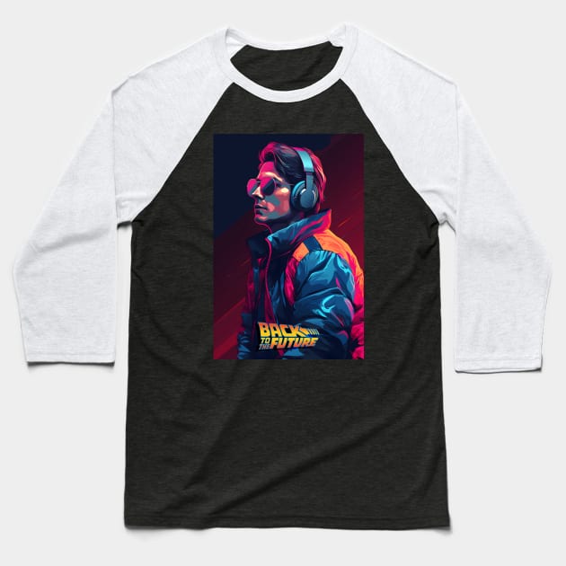 Marty Mcfly - Back to the Future Baseball T-Shirt by NeonOverdrive